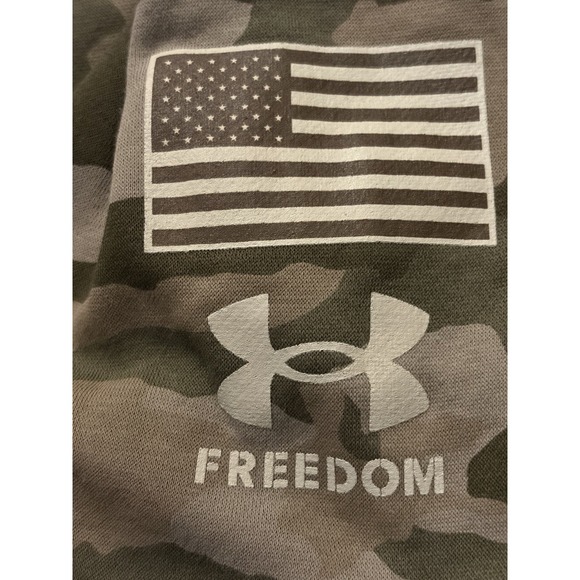 Under Armour San Antonio Brahmas LS Hooded Sweatshirt UFL USA Flag Camo 2XL JBHS - Picture 4 of 9